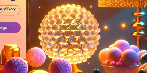 A cozy bedroom featuring stylish adult products on a nightstand, with a smartphone showing a same-day delivery app.